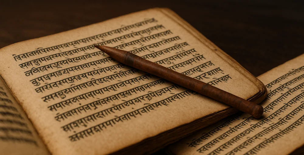 alte schrift sanskrit stift braun 1000