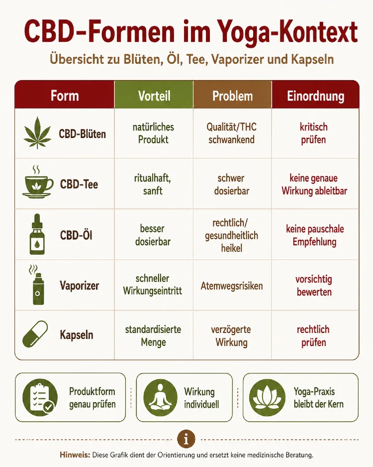 cbd formen im yoga kontext