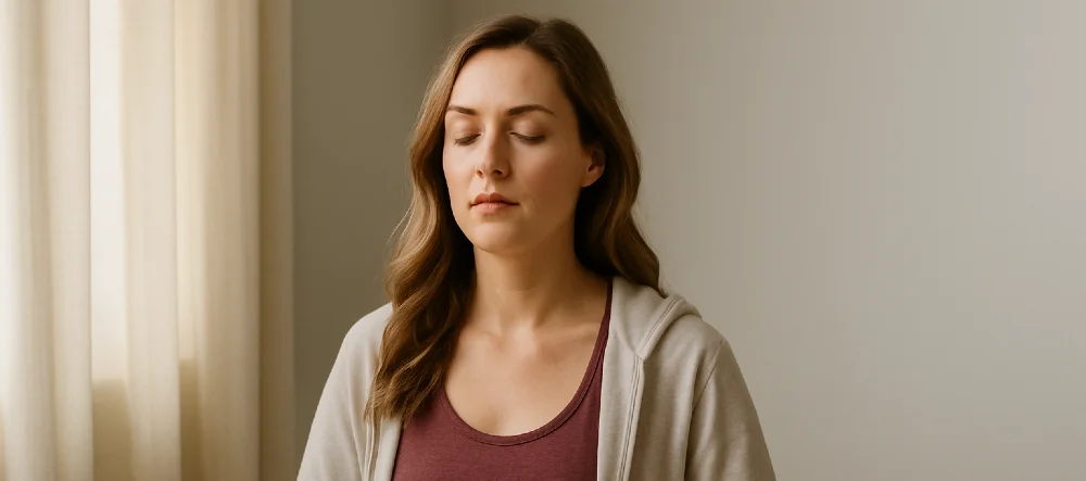 frau meditation augen zu braun oberkoerper 1000
