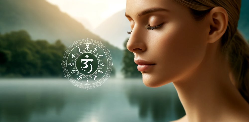 frau meditation om see 1000