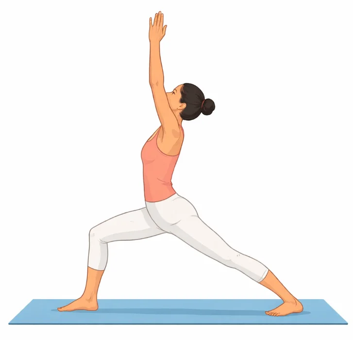 krieger 1 asana illu