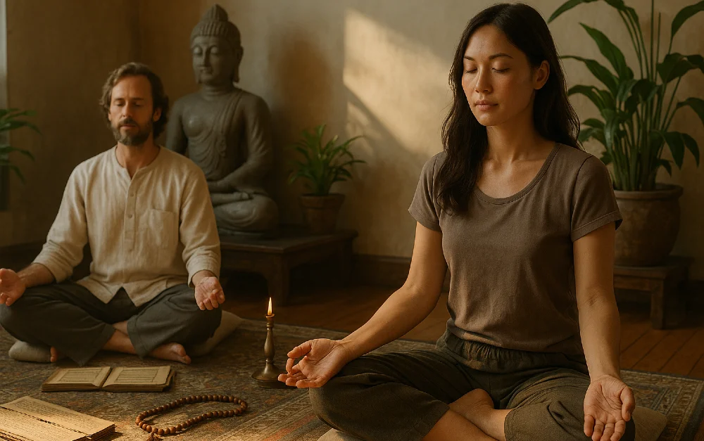 mann frau medi buecher gruen beige 1000