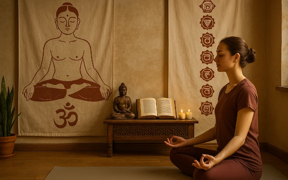 medi raum braun buddha behang 1000