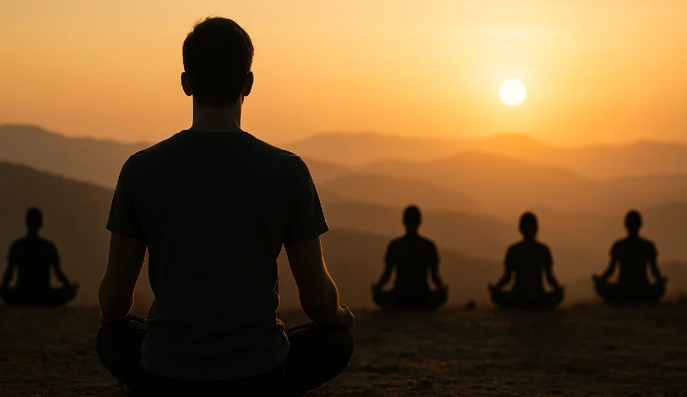 meditation sonnenuntergang egos 10003