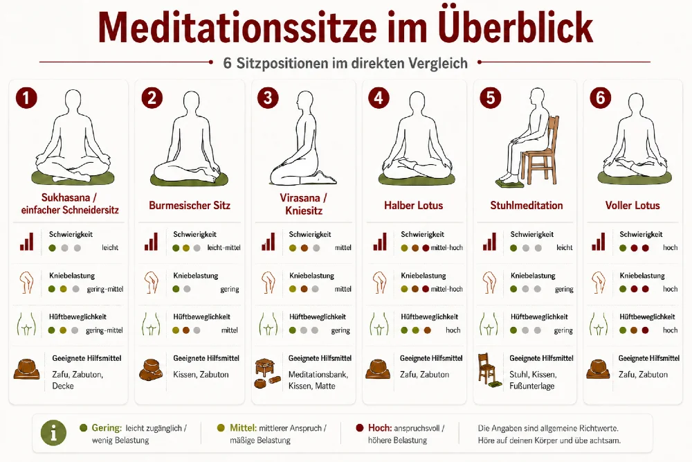 meditationssitze im ueberblick 