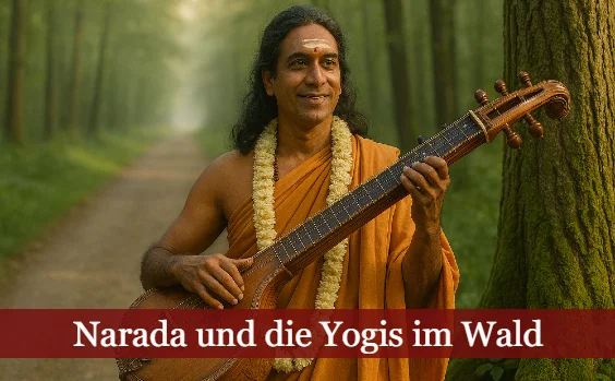 Narada im Wald. Text: Narada und die Yogis im Wald
