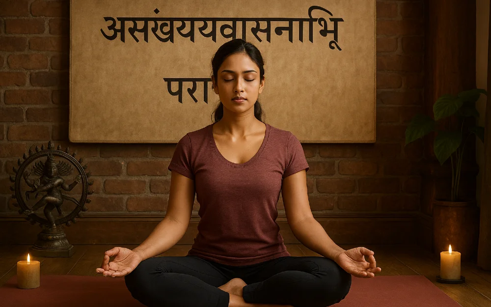 sanskrit frau medi kerzen braun 1000