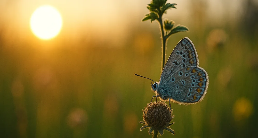 schmetterling blau sonne gras 1000