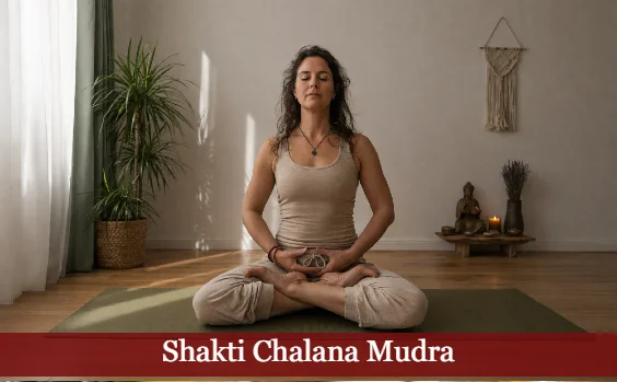 Frau beim Praktizieren vom Shakti Chalana Mudra