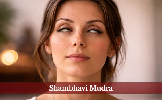 Frau beim Shambhavi Mudra