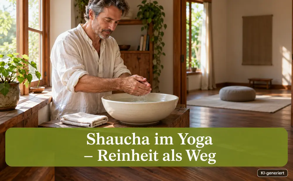 Shaucha im Yoga, Mann beim Händewaschen
