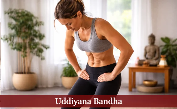 Frau bei Uddiyana Bandha