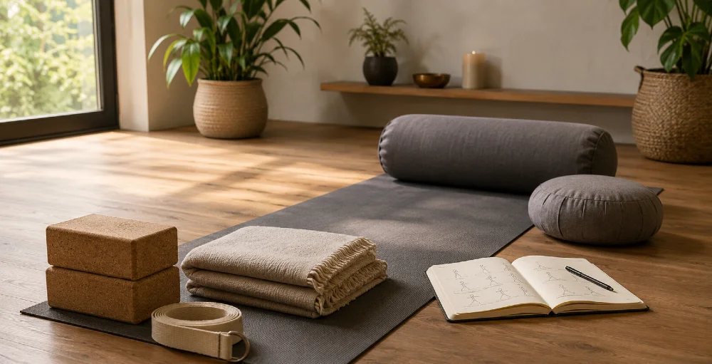 yogamatte raum notizheft