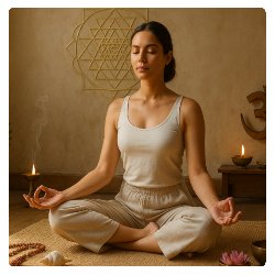 yogini beige tetragramm kerzen 250