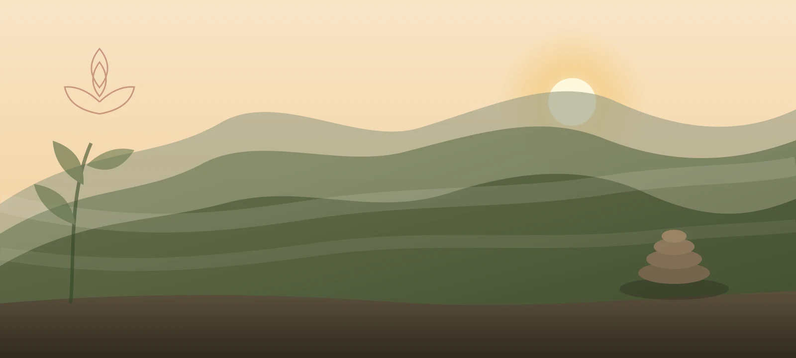 Stille Berglandschaft bei Sonnenaufgang